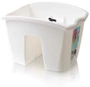 Truhlík na zábradlie CROWL biely 24,2cm