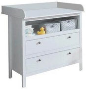 Komoda s prebaľovacím stolíkom OLJE 2S, biela