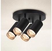 Brilagi - Kúpeľňové bodové svietidlo SELE AQUA 4xGU10/30W/230V IP44 čierna