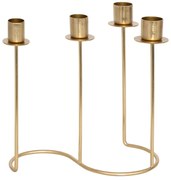 Kovový svietnik Margy, 23x20x12 cm, zlatá