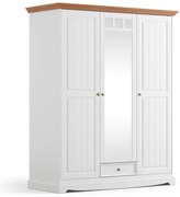 PROXIMA.store - Rustikálna šatníková skriňa 3s.1 - BELLUNO ELEGANTE FARBA: biela - dub