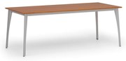Rokovací kancelársky stôl PRIMO OMEGA, 200x90 cm, sivá podnož, čerešňa