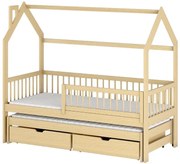 Posteľ Domček Papi 90x200 borovica