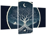 Obraz – Magický strom s jeleňom II. (90x60 cm)