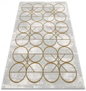 Koberec EMERALD exkluzívny 1010 glamour, styl kruhy krém / zlatý
