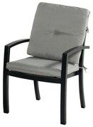 Sivá kovová záhradná stolička Rosario – Hartman