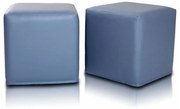 INTERMEDIC SK - Taburetka BLOCK 40x40 cm z ekokože | multifunkčný vak, podnožka, kocka Farba: E15 - Sivá tmavá (Ekokoža)