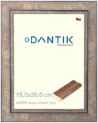 DANTIK rám na obraz 15x20 | ANDRE bronz střední (Sklo Čiré)