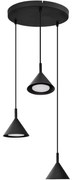 Luster na lanku ETNA 3xGX53/10W/230V čierna