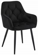 Dekorstudio Elegantná zamatová stolička JORK - čierna