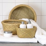 3ks prírodné pletené košíky z morskej trávy - 31*15 / 26*12 / 19*10 cm