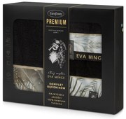 FROTÉ UTERÁK EVA MINGE17 SADA 1KS 30X50 CM, 1KS 50X90 CM, 1KS 70X140 CM ČIERNA