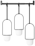 Plastové obaly na kvetináče v súprave 3 ks na bylinky/závesné a nástenné ø 7,5 cm Triflora – Umbra