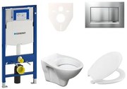 Cenovo zvýhodnený závesný WC set Geberit do ľahkých stien / predstenová montáž + WC Ceramia S-Line Pro 111.300.00.5NR7