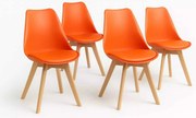 LuxuryForm DESIGN Jedálenská stolička BALI - oranžová - SET 4 kusy