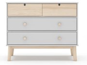 Biela nízka detská komoda 100x81 cm Estefania – Marckeric