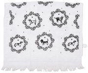 Biely froté kuchynský uterák so psíkmi Lovely Grey Dogs - 40*66cm