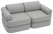 MeowBaby® Outzy Detská modulárna 6-prvková pohovka, feather-fog-gray