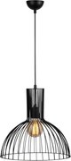 Čierne závesné svietidlo s kovovým tienidlom ø 38 cm Fellini – Opviq lights