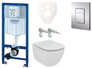 Cenovo zvýhodnený závesný WC set Grohe do ľahkých stien / predstenová montáž + WC Ideal Standard Tesi 38528SET-KF