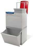 Zostava košov na triedený odpad zostava 1x 30 + 2x 15 litrov