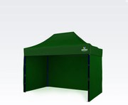 BRIMO Rýchlorozkladací stánok 2x3 m (3 steny): Oceľová pevnosť pre trhovníkov - s 3 stenami - Zelená 21