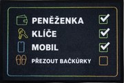 Mercury Flooring, Rohožka Checklist 40x60 cm - na von aj na doma, 40x60, čierna
