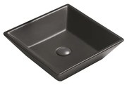 Mexen Pola, umývadlo na dosku 41 x 41 x 12 cm, čierna matná, 22224185