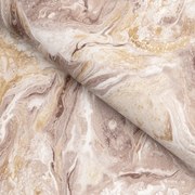 PVC obrus Hnedo-béžový mramor PV-126 - metráž š. 140 cm