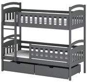 Poschodová Posteľ Ignas 90x200 graphite