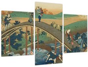 Obraz - Katsushika Hokusai, Ariwara no Narihirafrom the series One Hundred, Poems Explained by the Nurse (Hyakunin isshu uba ga etoki), reprodukcia (90x60 cm)