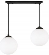 Závesné svietidlo Florence, 2x biele sklenené tienidlo