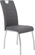 Jedálenská stolička Andrea, šedá ekokoža%