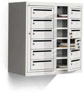 Triediaca skriňa na poštu MAILMAN, 12 priehradiek, nástenná