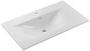Keramické zápustné umyvadlo Sky1 80 cm DP matné bílé