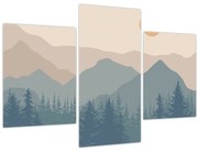 Obraz - Tyrkysové hory N⁰1 (90x60 cm)