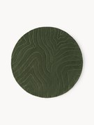 Okrúhly ručne tuftovaný vlnený koberec Aaron