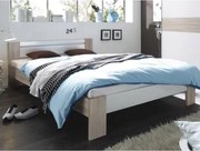 Posteľ Vega 140x200 cm, dub sonoma/biela%