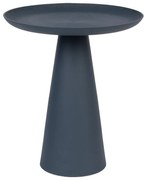 Modrý hliníkový odkladací stolík White Label Ringar, ø 39,5 cm