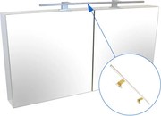 Comodo Zrkadlová skrinka Montana 120 ZS LED-G s osvetlením Any LED 80 G, zlatá