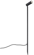Zemný reflektor čierny 80 cm vrátane nastaviteľnej LED IP65 s káblom a zástrčkou - Carl