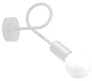 Sollux SL.1430 - Nástenná lampa LOOP 1xE27/15W/230V biela