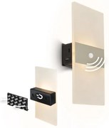 Briloner 3888012 - Nabíjateľné nástenné LED svietidlo AURA so senzorom, 2,5 W / 5 V, 1800 mAh, matné