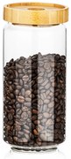 4Home Sklenená dóza na potraviny s viečkom Bamboo Style, 1000 ml, 1000 ml