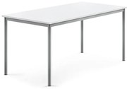 Stôl BORÅS, 1600x800x720 mm, laminát - biela, strieborná