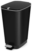 Matne čierny pedálový plastový odpadkový kôš 45 l Chic Bin – KIS