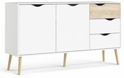 Biela komoda OSLO 75381 s 3 zásuvkami