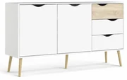 Biela komoda OSLO 75381 s 3 zásuvkami