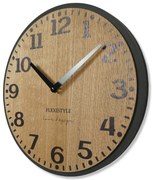 Dubové nástenné hodiny Elegante Flex z227-1d-1-x tmavohnedé, 30 cm