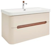 Kúpeľňová skrinka s umývadlom a batériou SAT Fusion 97,5x53x45 cm pieskovo-béžová matná SATFUSION2100BEMWBA